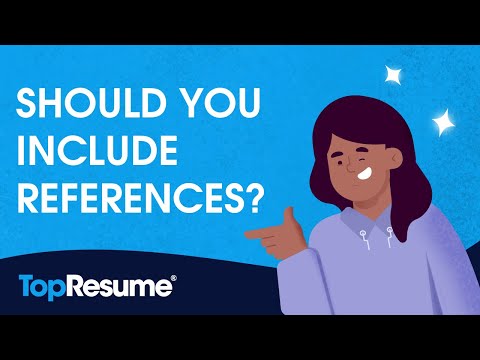 How do you include references on a resume?