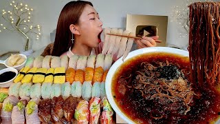 ASMR 너무 빨리 먹어서 원본에 가까운 초밥🍣 냉모밀 리얼먹방 :) Sushi, buckwheat noodles MUKBANG