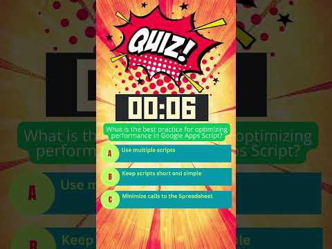 What is the best practice for optimizing performance in GoogleAppsScript? #Quiz #SpreadsheetSoftware