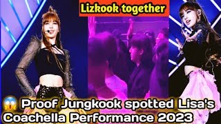 Jungkook (BTS) was spotted  enjoying Lisa's music at Coachella 2023