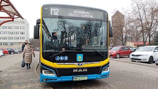 Autobus M2 Kier. Serbinów p. Szpital / MAN Lion's City 12E #104