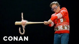 Conan's Holiday Super Slo-Mo Camera Moments | CONAN on TBS