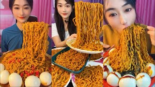 ASMR 煮鸡蛋面 EATING SPICY NOODLE AND SOFT BOILED EGG MUKBANG