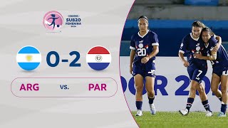 ARGENTINA vs. PARAGUAY [0-2] | RESUMEN | CONMEBOL SUB20 FEM | FASE FINAL