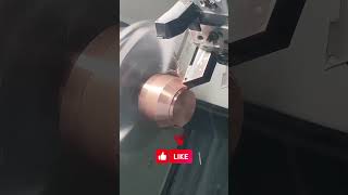 Tip: When Machining Copper on CNC Lathe #shorts