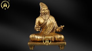 6 Inch Brass Panchaloha Thiruvalluvar Statue.