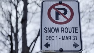 Winter parking restriction is in effect for designated snow routes