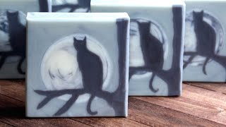 Moon Cat Silhouette Soap Making | Soap Challenge Club