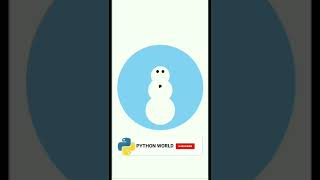 making SNOWMAN ☃️ using python turtle #shorts #snowman
