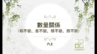 數量關係(六年級) ~ 清大附小 馮汝琪老師