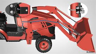 Summit Hydraulics Kubota BX Series Front Third Function & Rear Remote 3D Installation