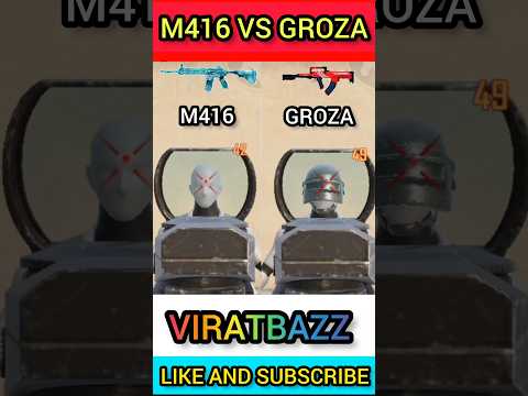 M416 vs groza I M416 vs groza damage test #shorts #75withabhi
