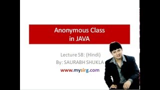Lecture 58 Anonymous class in Java Hindi