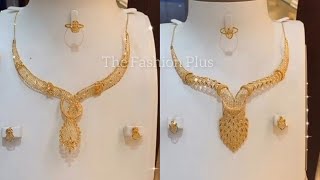 22k Dubai Gold light weight Necklaces Design with Weight & Price @TheFashionPlus