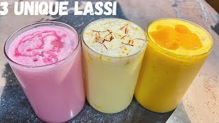 Lassi Recipe | Summer  Drink | 3 Unique Lassi | How to make Lassi