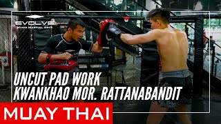 Uncut Muay Thai Pad Work | Kwankhao Mor. Rattanabandit