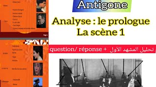 1bac Antigone analyse le prologue  scène 1تحليل المشهد الأول la scène d'exposition question/réponse