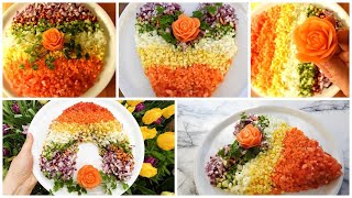 Art In Carrot Rose Flower | Rainbow Vegetable Carving Garnish Decorations