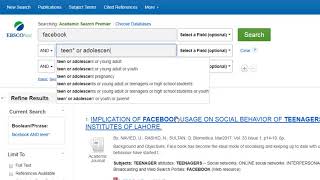 Using journal databases: searching Academic Search Premier