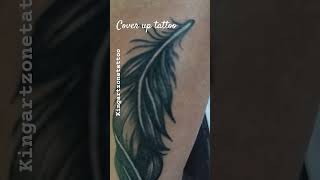 feather tattoo #coveruptattoo #king #artzone #amulart #tattooart #trendingreels