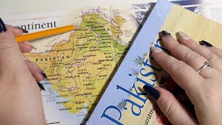 ASMR ~ Pakistan History & Geography ~ Soft Spoken Page Turning Map Pointing