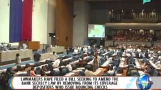 NewsLife: Lawmakers filed a bill seeking to amend the Bank Secrecy Law || August 7, 2014