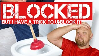 BLOCKED TOILET | The EASY WAY to unblock it….. (but does this PLUMBING trick work?)