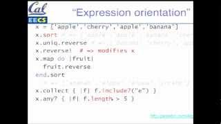 SaaS. 3.6 - Ruby Blocks, Iterators, Functional Idioms