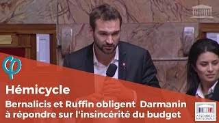 Ugo Bernalicis et François Ruffin obligent G. Darmanin à répondre sur l'insincérité du budget 2018