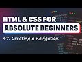 HTML & CSS for Absolute Beginners: A simple navigation