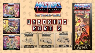 UNBOXING | Part 2 | MotU Board Game Clash for Eternia | Expansions, 3D Terrain, \u0026 Box of Power