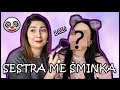 Ivana me šminka 🤡 - sister does my makeup 💄