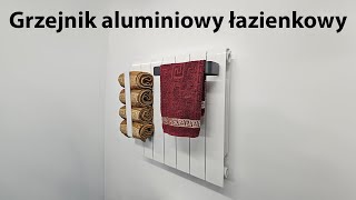 Grzejnik łazienkowy aluminiowy z uchwytem na recznik