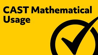 CAST Mathematical Usage Study Guide