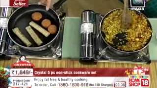 Homeshop18-Crystal 5 pcs non stick cookware set @1849.wmv