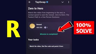 Zero To Hero | Tapswap Code | Zero to Hero: The Fastest Path to a One-Person Business