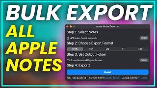 How to Bulk Export All Apple Notes to Markdown, LaTeX, HTML, & RTF in 2024