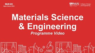 CDE e-Open House 2025: Materials Science & Engineering (Programme Video)