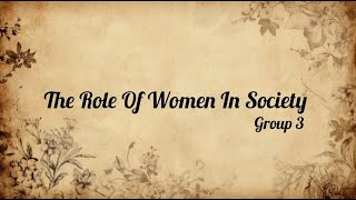 Eumind TV show- The Role Of Women In Society 2024-25(Group 3)