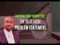 How to write the research problem statement (Super Easy Way)