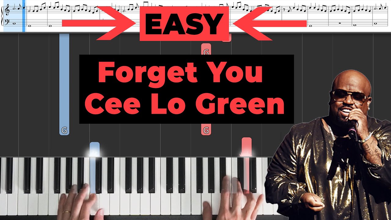 Forget You - Cee Lo Green (Easy Piano Tutorial) - YouTube