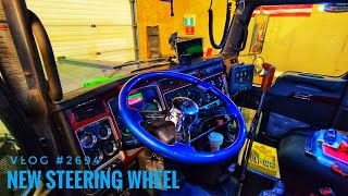 NEW STEERING WHEEL | My Trucking Life | Vlog #2694