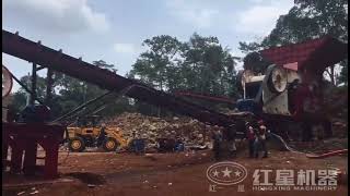 150TPH stone crushing plant working site