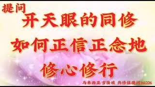 卢台长开示：开天眼的同修如何正信正念地修心修行马来西亚·吉隆坡《世界佛友见面会》共修组提问161226