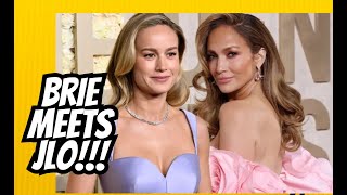 Brie Larson reaction to meeting Jennifer Lopez at the Golden Globes is so precious!!