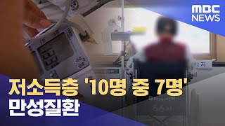 저소득층 '10명 중 7명' 만성질환 (2023.02.26/뉴스데스크/MBC)