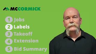 Step 2: Labels | McCormick Estimating Software