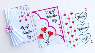 3Easy & Beautiful white paper Handmade Happy Valentine's Day Card making 2023|DIY Love Greeting Card