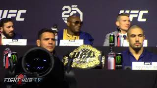 KAMARU USMAN AND COLBY COVINGTON HAVE HEATED EXCHANGE AT UFC 25 PRESS CONFERENCE