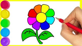 How to draw a Colour Flower drawing video step by step drawing for beginners to HD Drawing Videos.